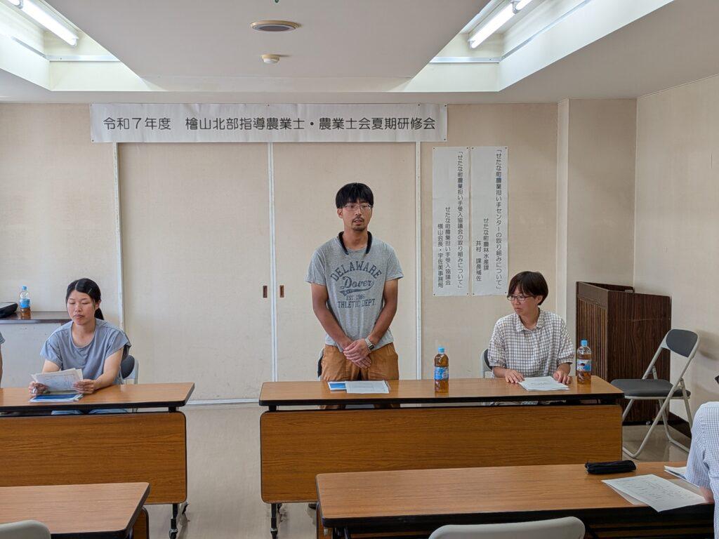 檜山北部指導農業士・農業士夏期研修会にて当協議会の取組を紹介しました